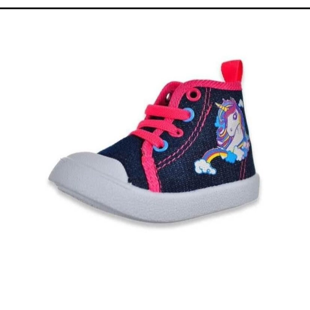 NWT Unicorn Denim Hightop Sneakers Infant Size 3